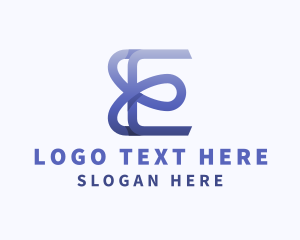 Letter E - Loop Knitting Apparel logo design