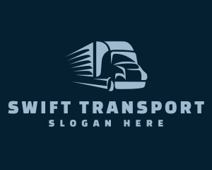 Logistics Truck Transport logo design