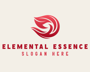 Element - Flaming Hot Fireball Letter D logo design