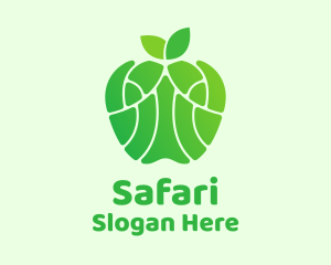 Green Healthy Apple Logo