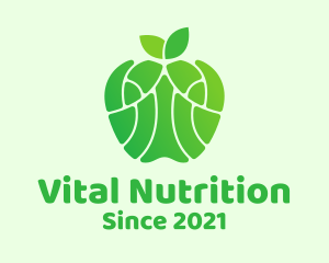 Green Healthy Apple logo design