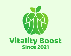 Healthy - Green Healthy Apple logo design