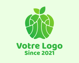 Market - Green Healthy Apple logo design