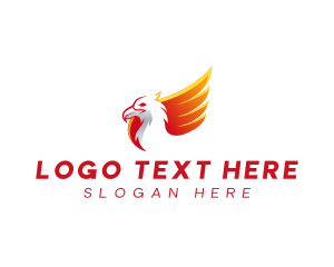 Red Eagle - Wing Phoenix Eagle logo design