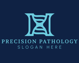 Pathology - Scientific DNA Letter H logo design