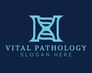 Pathology - Scientific DNA Letter H logo design