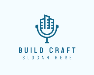 City Podcast Building logo design