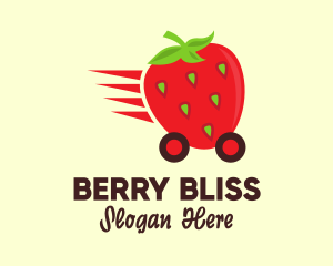 Strawberry - Strawberry Express Delivery logo design