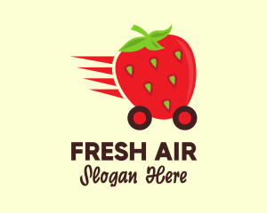 Strawberry Express Delivery logo design