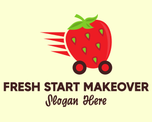 Strawberry Express Delivery logo design