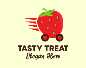 Flavor - Strawberry Express Delivery logo design