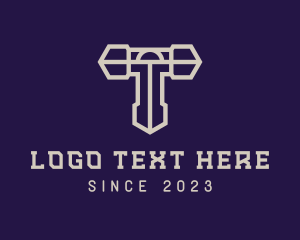 Industry - Contractor Hardware Letter T logo design