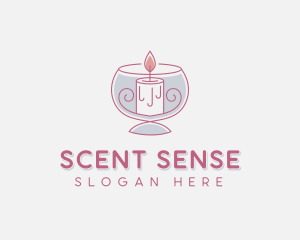 Scented Candle Aromatherapy logo design