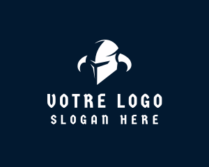 Gaming - Knight Horns Helmet logo design