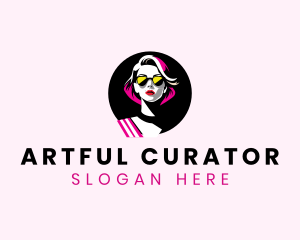 Pop Art Woman Fashion logo design