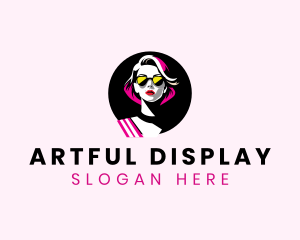 Pop Art Woman Fashion logo design