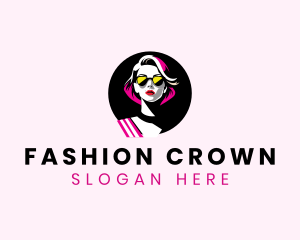 Pop Art Woman Fashion logo design