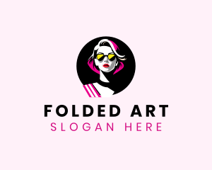 Pop Art Woman Fashion logo design