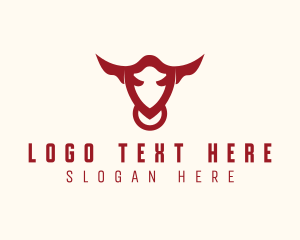 Farm - Wild Bull Animal logo design