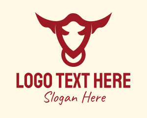Texan - Bull Animal logo design