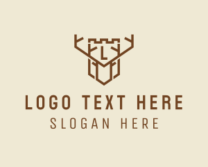 Stag - Elk Stag Tower logo design