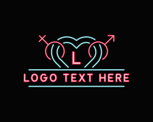 Sensual - Erotic Neon Night Club logo design