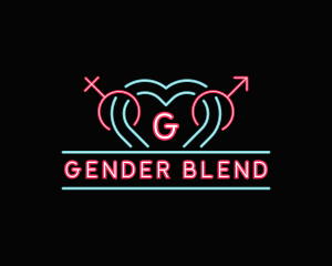 Gender - Erotic Neon Night Club logo design