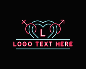 Sex - Erotic Neon Night Club logo design