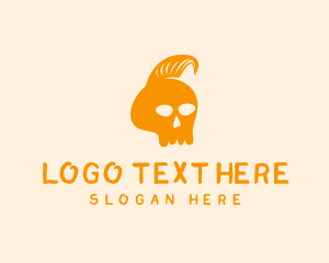 Mohawk Punk Skull Logo