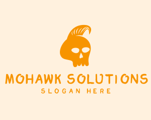 Mohawk - Mohawk Punk Skull logo design