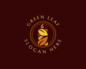 Leaf Candle Wellness logo design