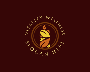 Leaf Candle Wellness logo design