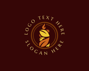 Decor - Leaf Candle Wellness logo design