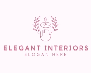 Leaf Scented Candle logo design