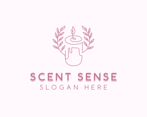 Leaf Scented Candle logo design