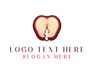 Lingerie - Seductive Apple Fruit logo design