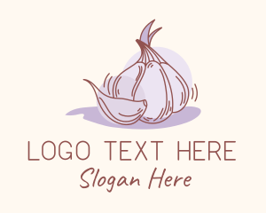 Farmers Market - Garlic Clove Cooking logo design