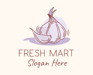 Supermarket - Garlic Clove Cooking logo design