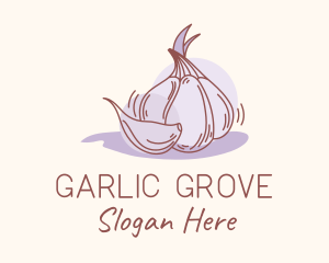 Garlic - Garlic Clove Cooking logo design