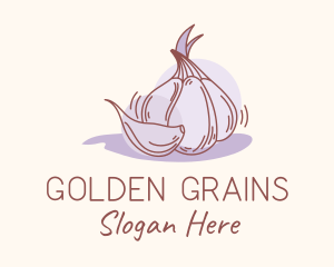 Grains - Garlic Clove Cooking logo design