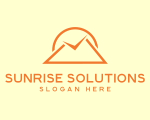Sunrise - Sunrise Mountain Clock logo design