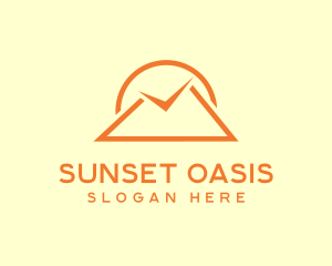 Sunrise Mountain Clock  logo design