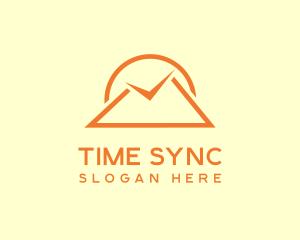 Sunrise Mountain Clock  logo design