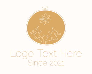 Embroidery - Gold Ornamental Embroidery logo design