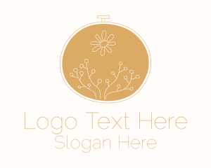 Gold Ornamental Embroidery Logo