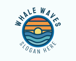 Sunset Wave Beach Resort  logo design