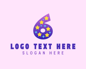 Nursery - Colorful Starry Six logo design