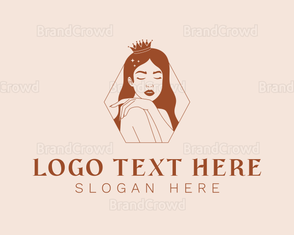 Pageant Woman Model Logo