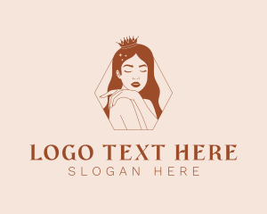 Pageant Woman Model logo design