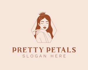 Pageant Woman Model logo design